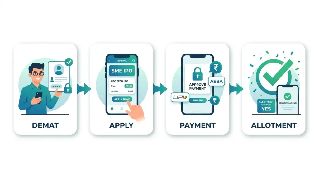 how to apply sme ipo india