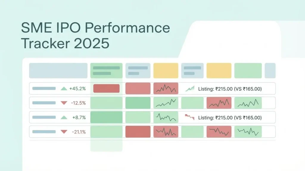 SME IPO Tracker 2025: Listing Gains & Losses 1 SME IPO Tracker 2025 showing listing day gains and losses of SME IPOs