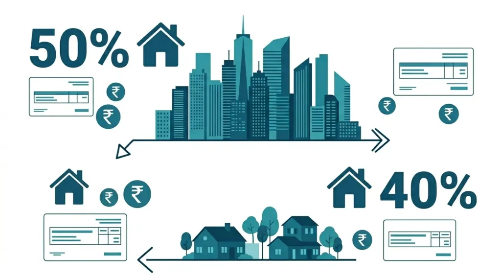 House Rent Allowance calculation in metro vs non metro